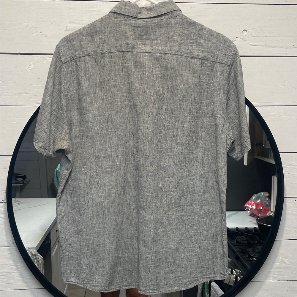 RVCA Men’s Short Sleeve Button-Down Oxford Shirt | Size Large | Slim Fit - Picture 4 of 4